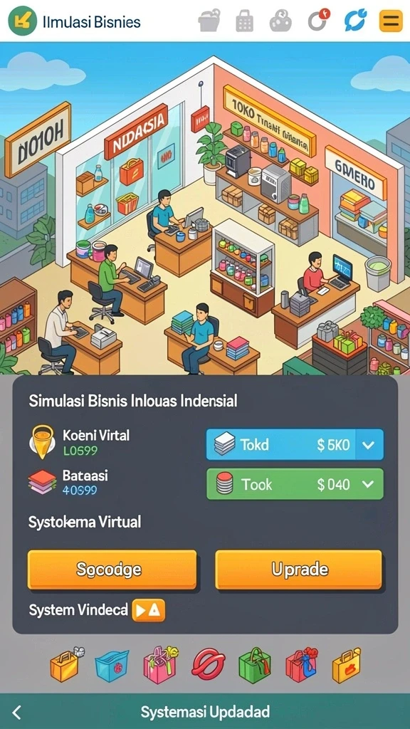 Antarmuka permainan yang sederhana dan intuitif.
