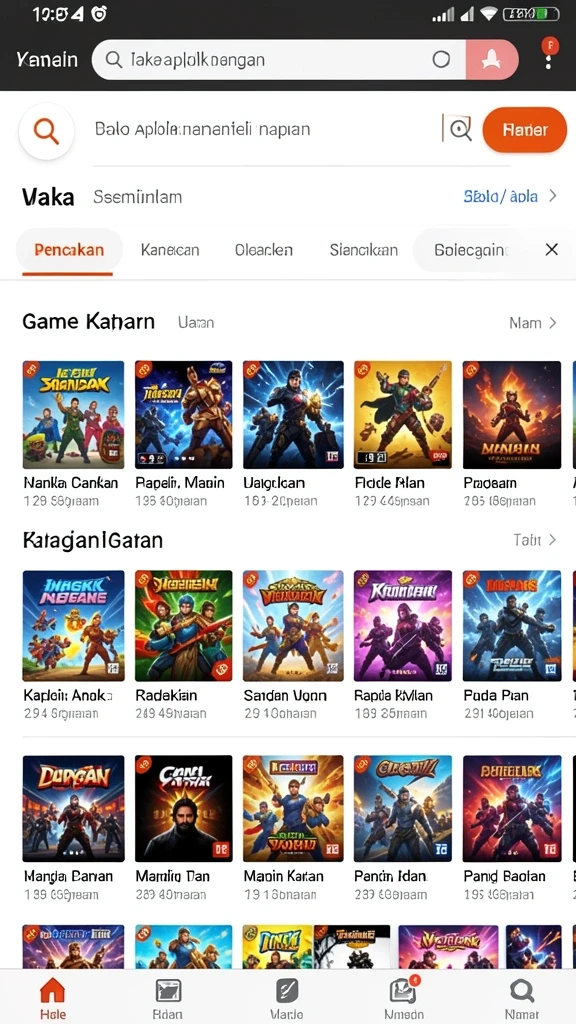 Tampilan antarmuka game yang menarik dan intuitif.