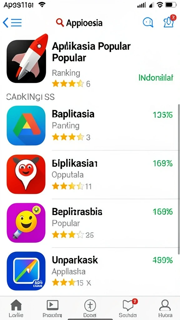 Tampilan utama permainan yang menarik dan informatif.