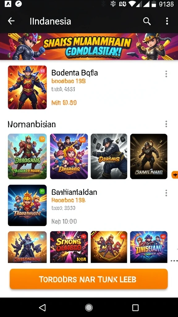 Beragam jenis permainan menarik tersedia.