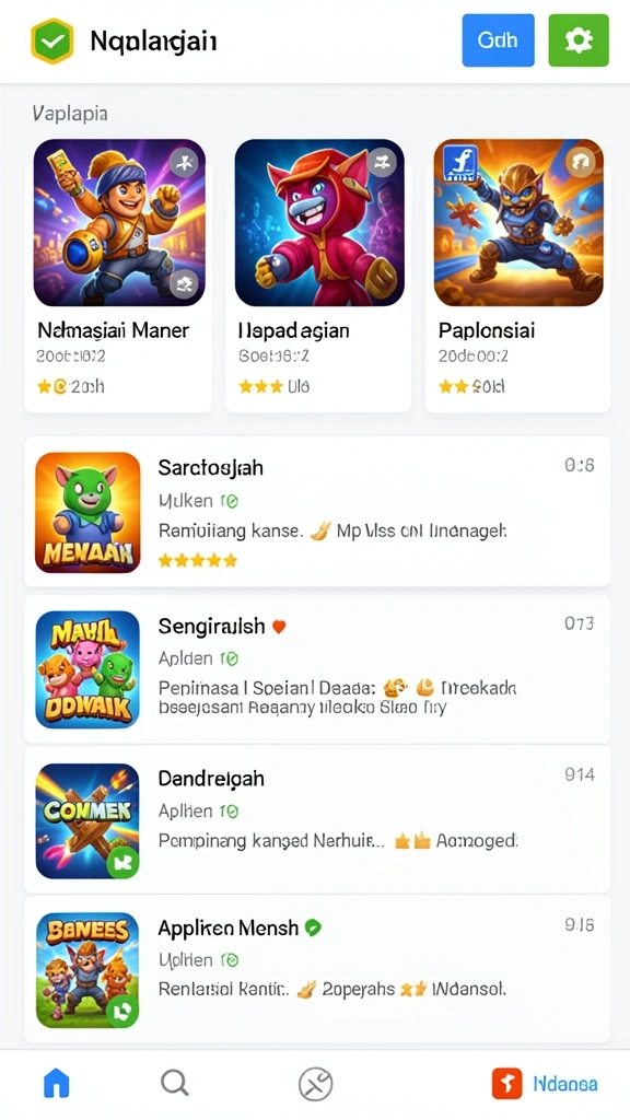 Beragam pilihan permainan yang mengasyikkan.