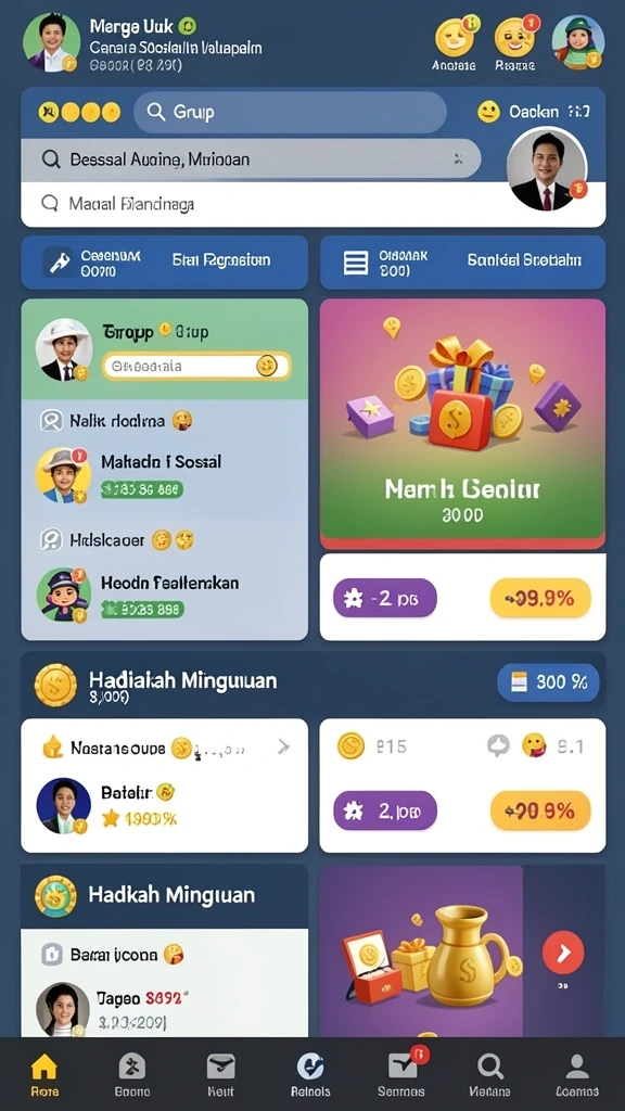 Tampilan utama aplikasi MINITOTO yang menarik dan bersih.