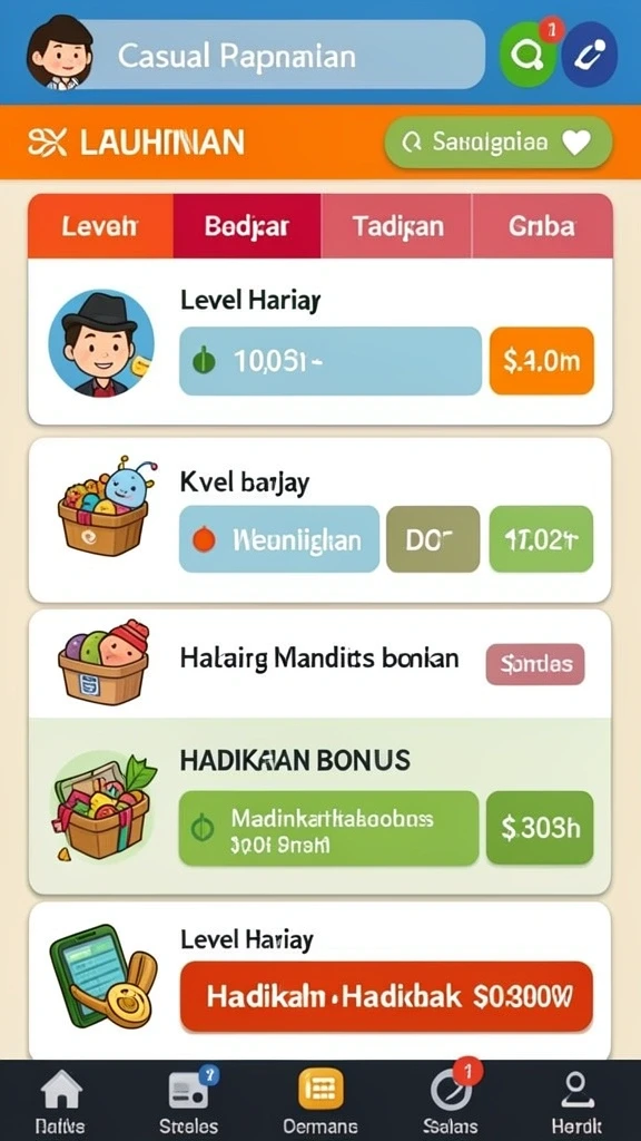 Tampilan awal aplikasi PISANG123 yang menarik.