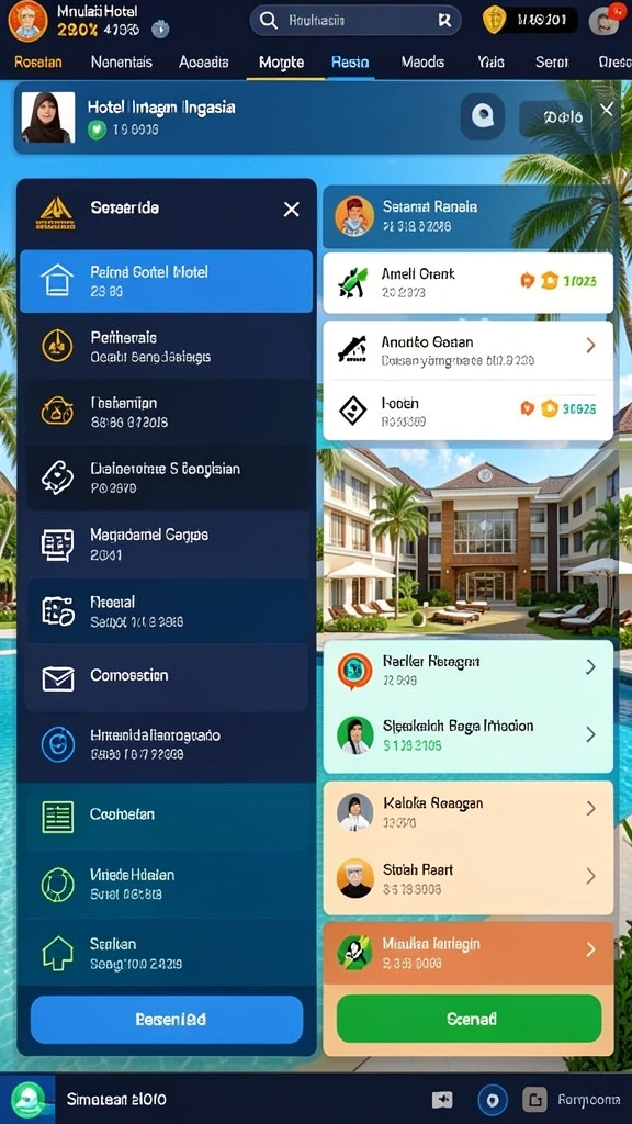 Tampilan menu utama yang menarik dan mudah dinavigasi.